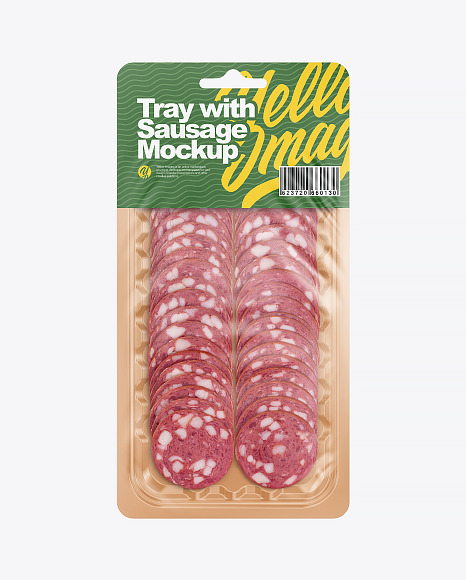Tray With Sausage Mockup