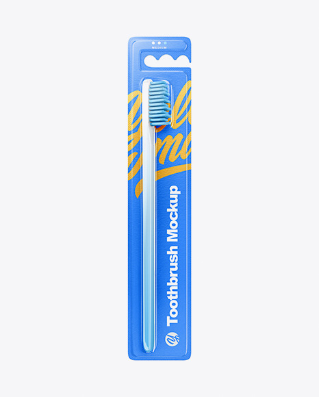 Glossy Toothbrush Blister Pack Mockup