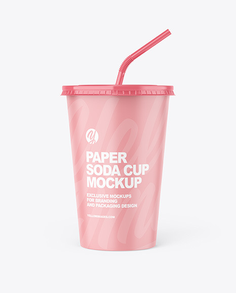 Paper Soda Cup Mockup