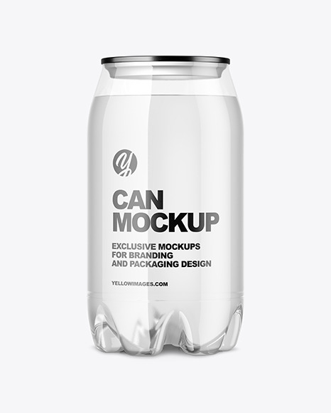 Clear PET Water Can Mockup