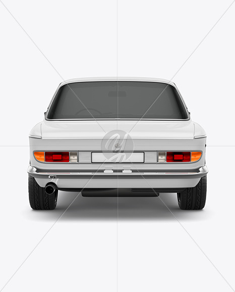 Coupe Car Mockup - Back View