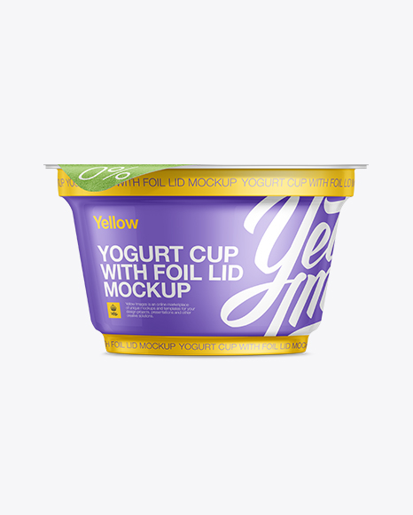 150g Yogurt Cup W/ Foil Lid Mockup