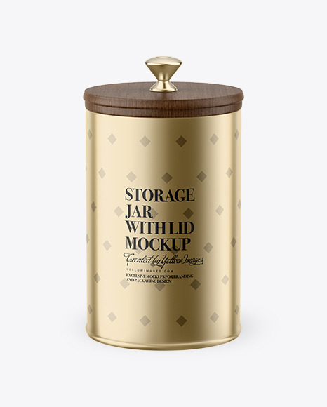 Metallic Storage Jar Mockup