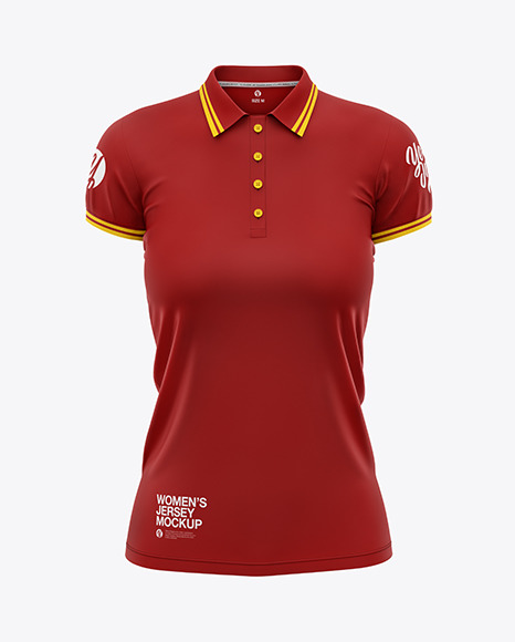 Women's Short Sleeve Polo Shirt Mockup