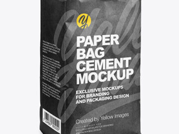 Kraft Paper Cement Bag Mockup
