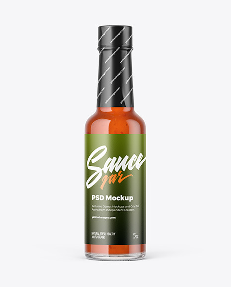 Bottle with Chilli Sauce Mockup