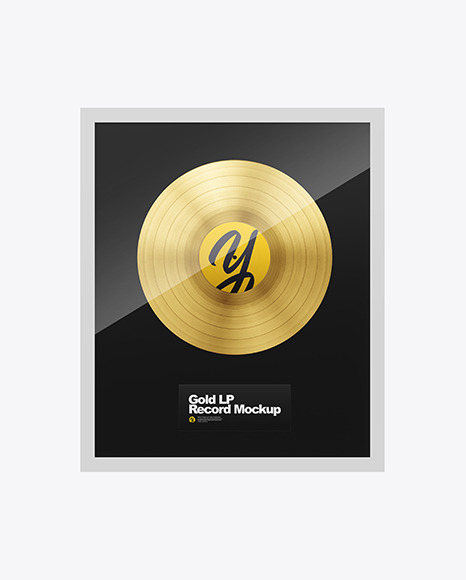 Gold LP Record Mockup