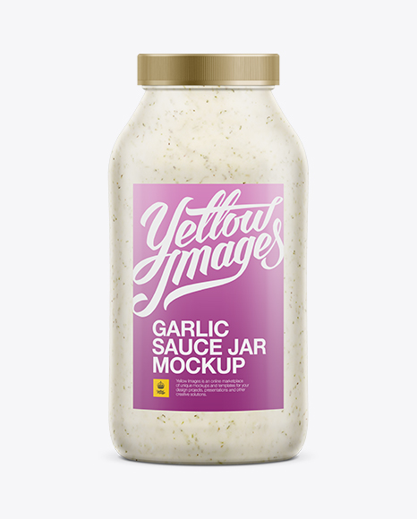 Garlic Sauce Jar Mockup