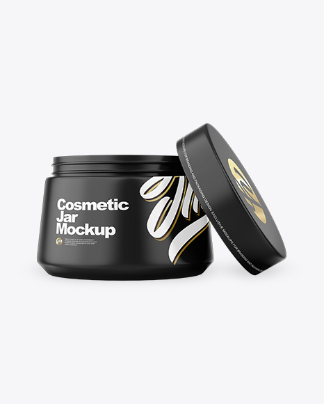 Opened Cosmetic Jar Mockup