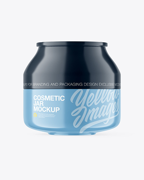 Glossy Cosmetic Jar Mockup