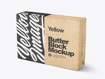 Kraft Butter Block Mockup