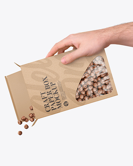 Paper Box With Chocolate Balls Mockup