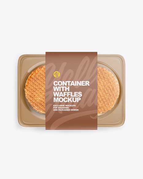 Container with Waffles Mockup
