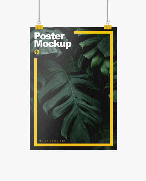 Textured A3 Poster with Clip Mockup