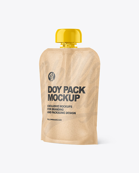 Kraft Paper Doy Pack Mockup