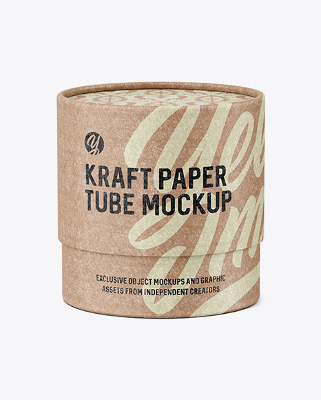 Matte Kraft Paper Tube Mockup