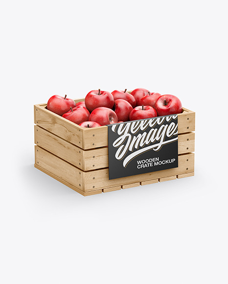 Crate with Apples Mockup