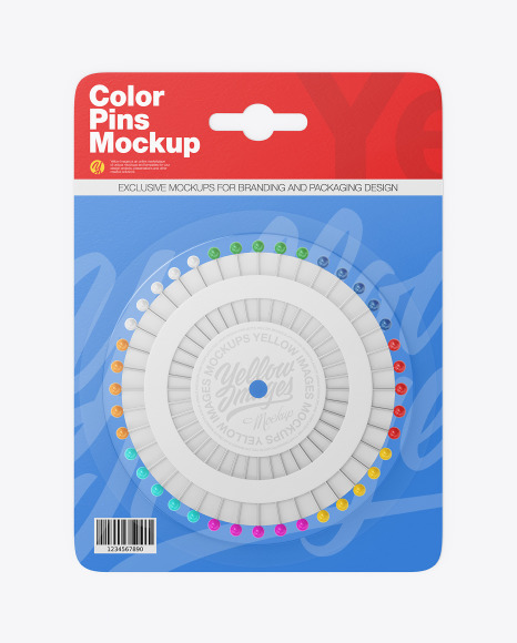 Paper Package w/ Color Pins Mockup