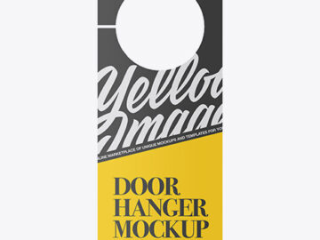 Paper Door Hanger Mockup