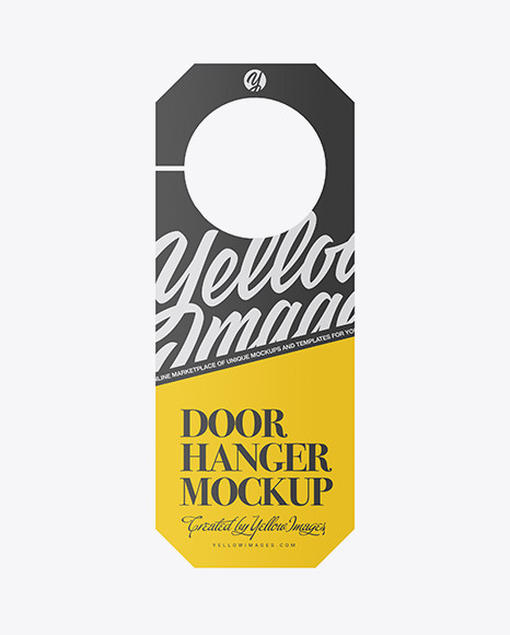 Paper Door Hanger Mockup