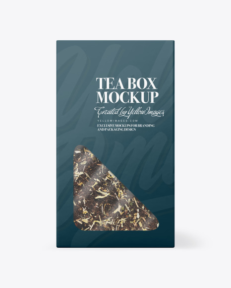 Paper Box with Tea Mockup