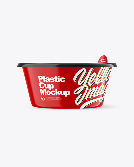 Plastic Glossy Cup Mockup