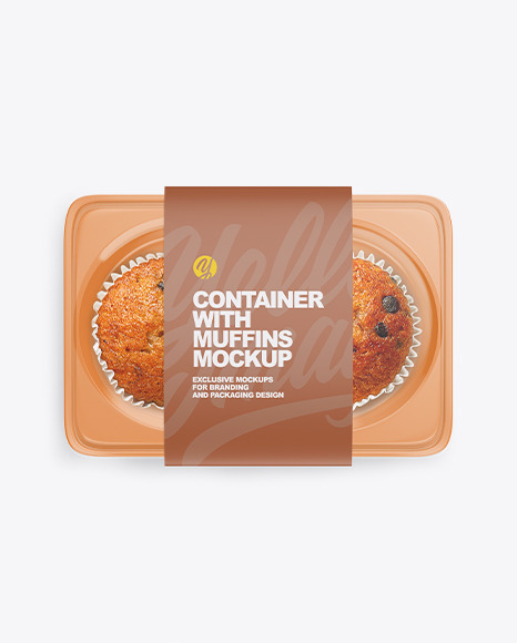 Container with Muffins Mockup