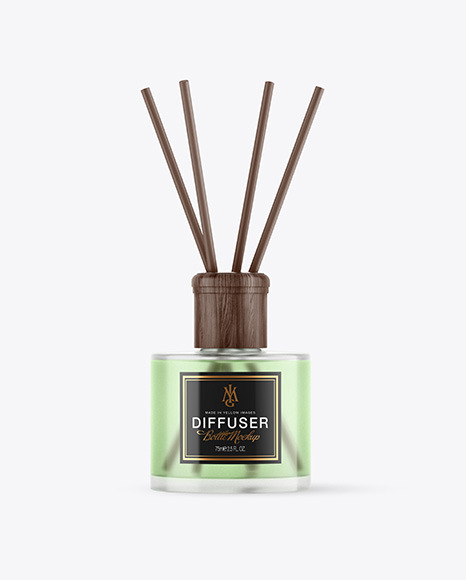 Frosted Glass Diffuser Bottle Mockup