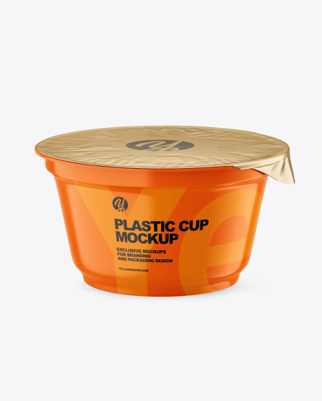 Plastic Glossy Cup Mockup
