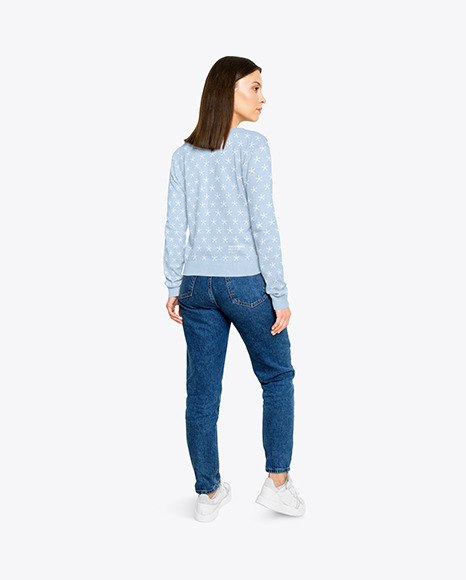 Woman in a Sweatshirt Mockup