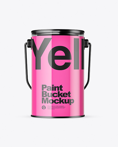 Clear Paint Bucket Mockup