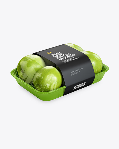 Tray with Green Apples Mockup