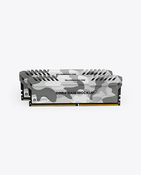 Two Modules of DDR4 RAM Mockup