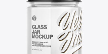 Clear Glass Jar Mockup