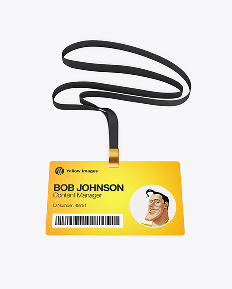 Horizontal ID Card Mockup