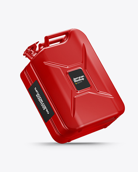 Fuel Jerrycan Mockup - Half Side View