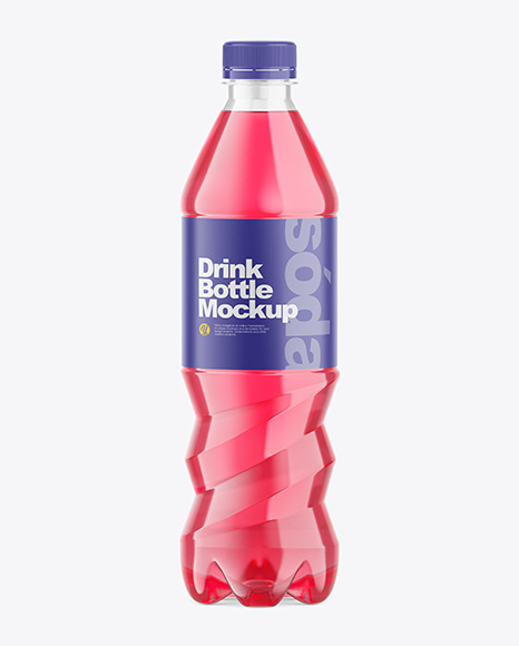500ml Clear Plastic Drink Bottle Mockup