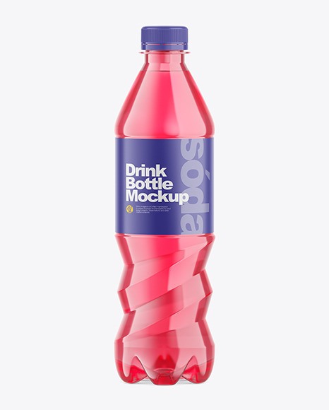 500ml Color Plastic Drink Bottle Mockup