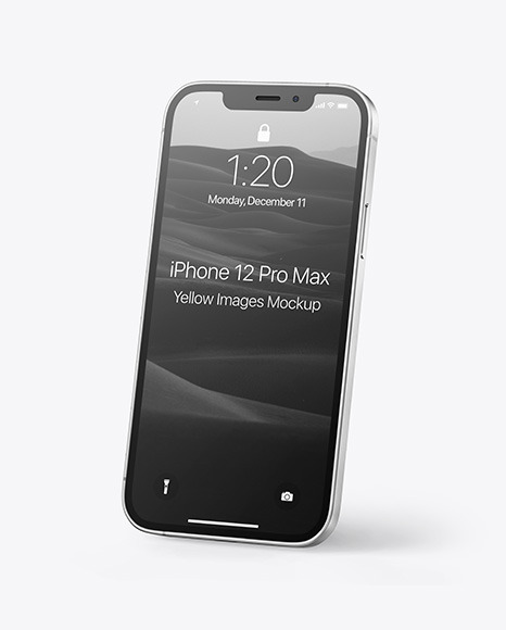 Apple iPhone 12 Pro Max Silver Mockup