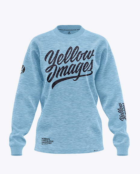 Melange Women’s Long Sleeve Sweatshirt - Front View