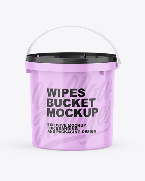 Glossy Wipes Bucket Mockup