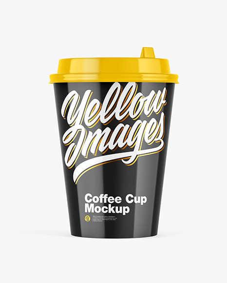Glossy Coffee Cup Mockup