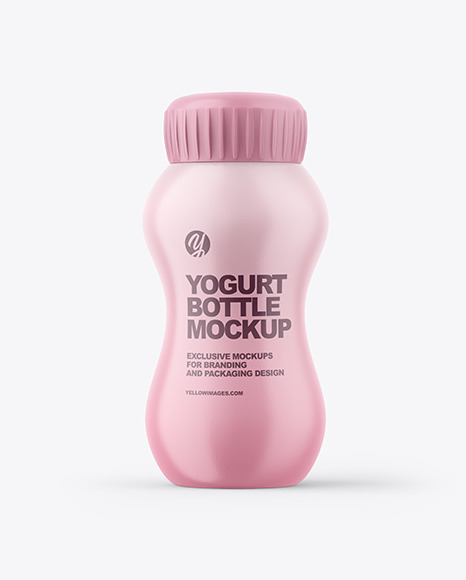 125ml Matte Yogurt Bottle Mockup