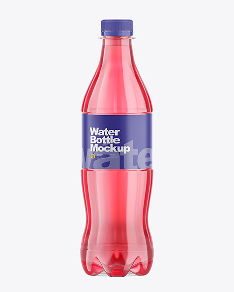 500ml Color Plastic Drink Bottle Mockup