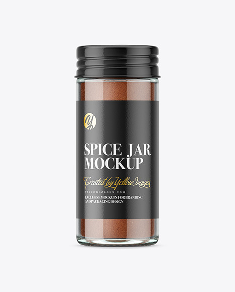Spice Jar with Cinnamon Mockup