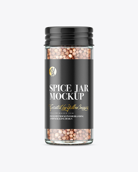 Spice Jar with Coriander Mockup