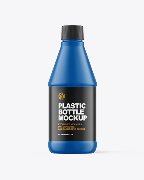 400ml Matte Plastic Bottle Mockup