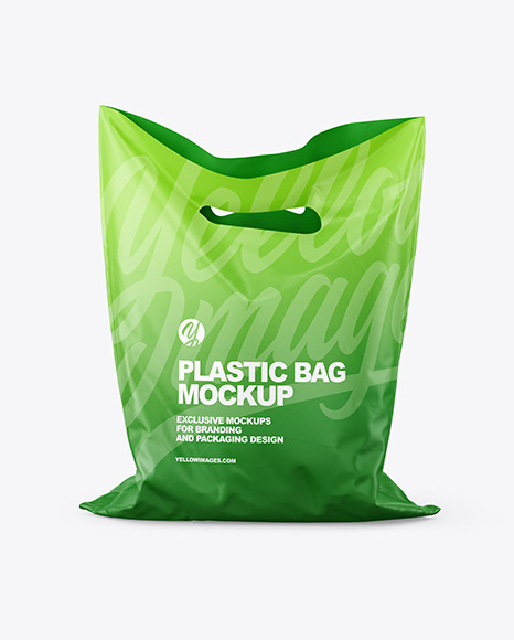 Matte Plastic Carrier Bag Mockup