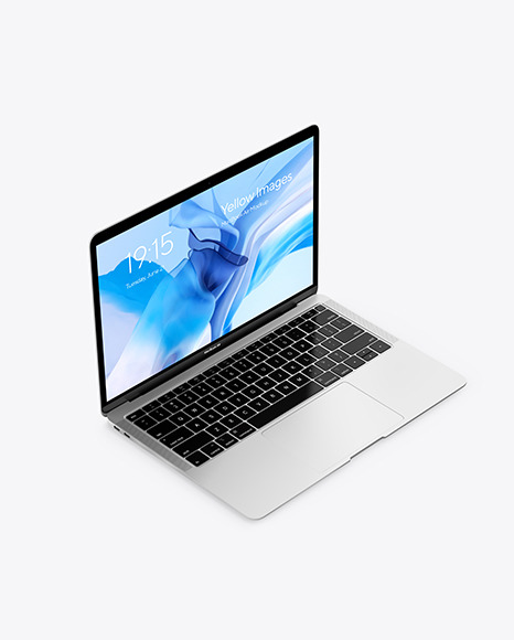 MacBook Air Silver Mockup