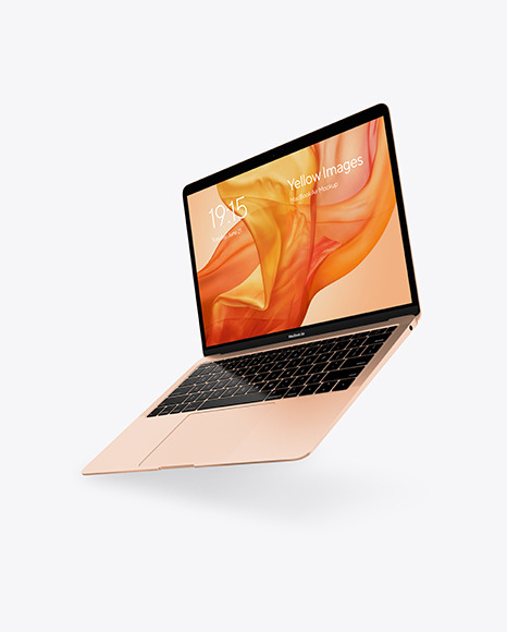 MacBook Air Gold Mockup